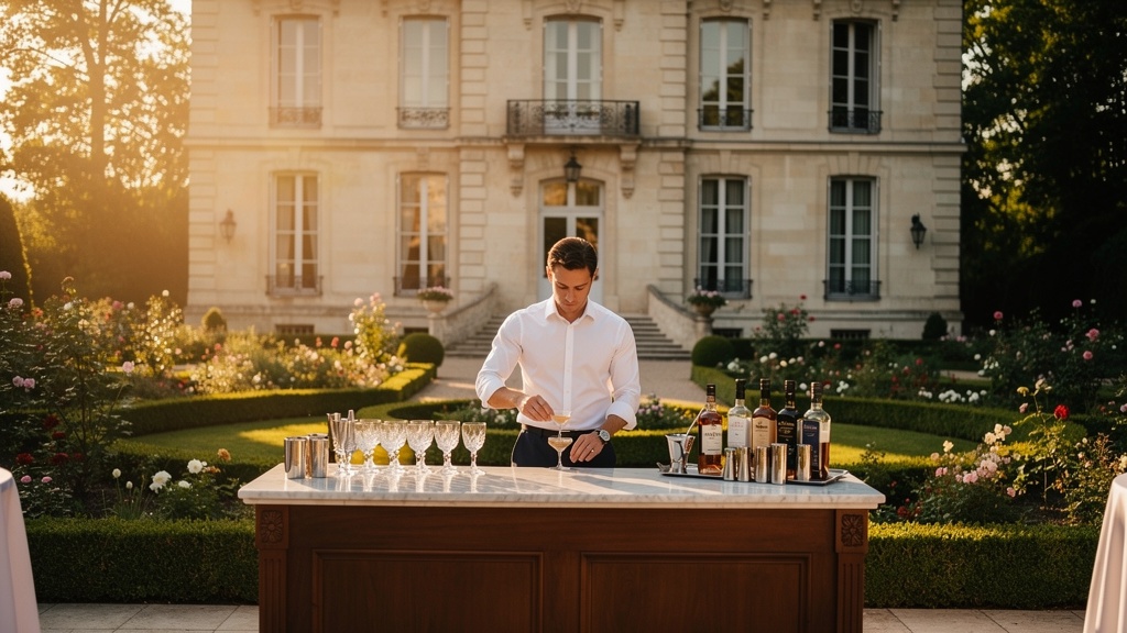 Bar événementiel installé en extérieur — eklips event, prestataire bar mariage et festival